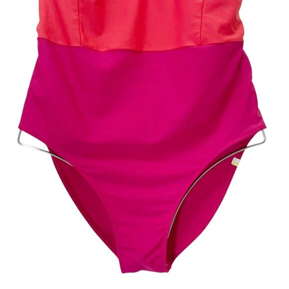 Summersalt The Wave One Piece Swimsuit Pink Red Size 10 Eco Fabric Colorblock - Picture 8 of 15